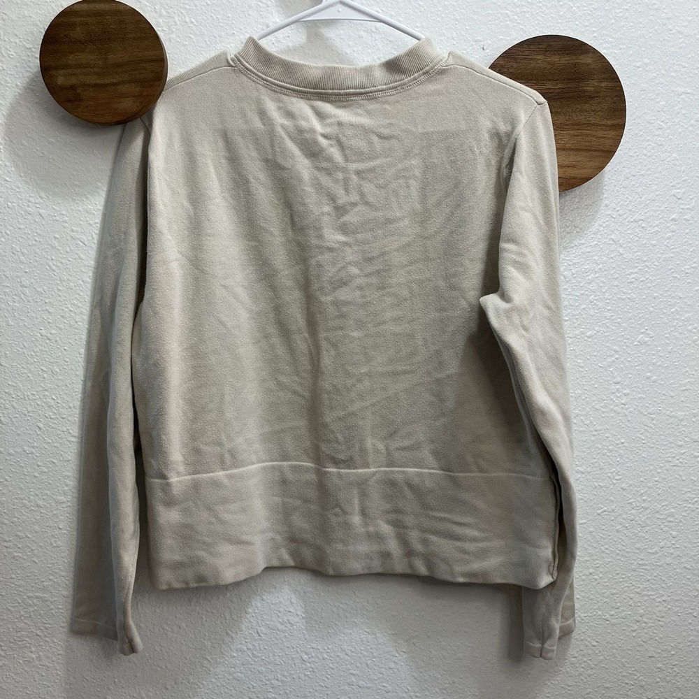 Eileen‎ Fisher Zip Up Light Weight Jacket Size L Cream Color Cotton Blend - Picture 4 of 5